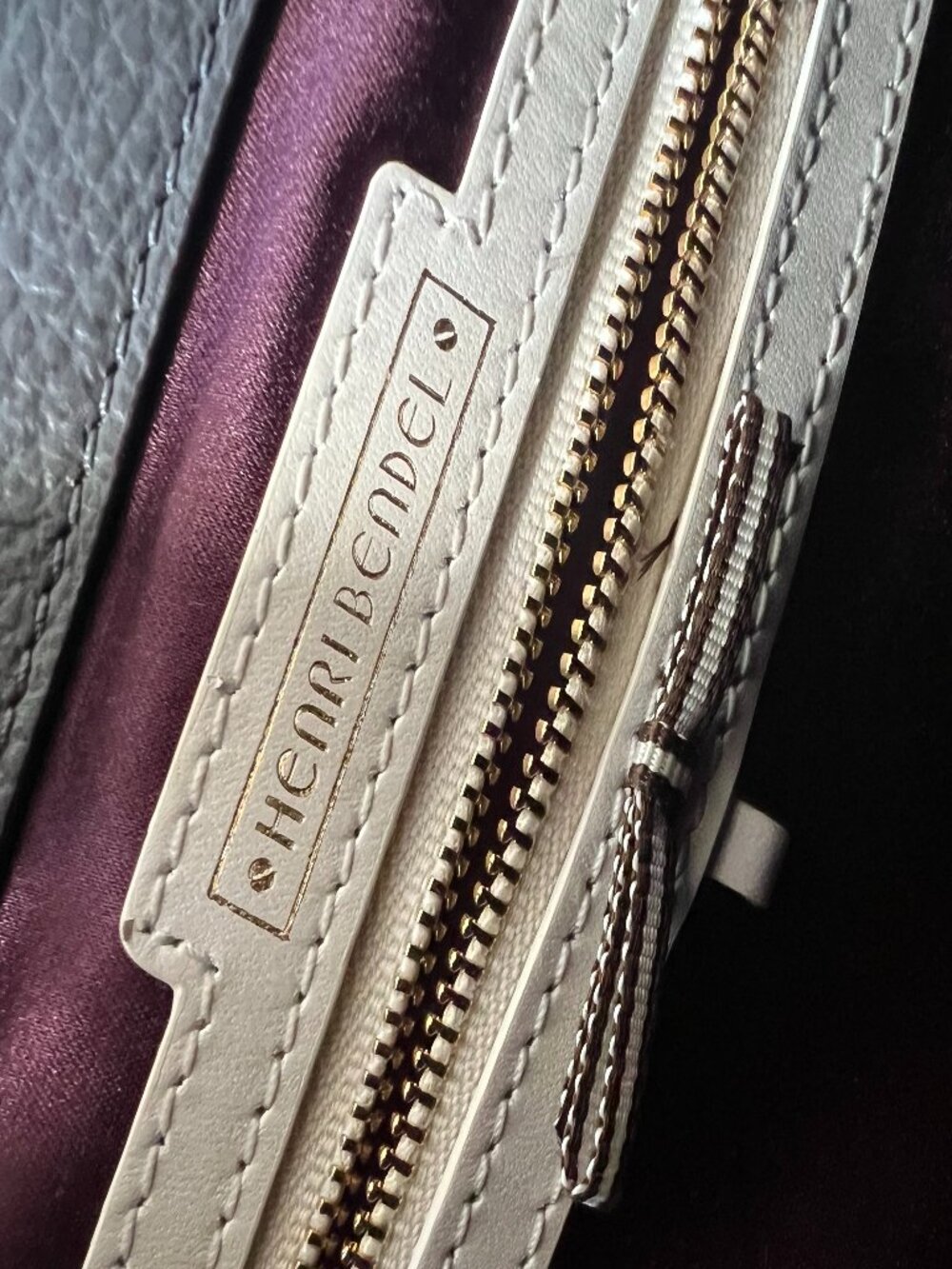 NWT Henri Bendel Uptown Satchel Gray Pebbled Leather Convertible Crossbody - Picture 9 of 16
